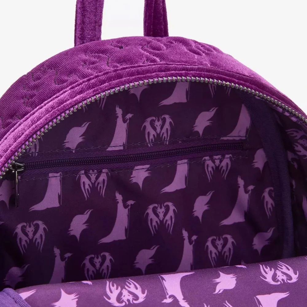 Loungefly Disney Sleeping Beauty Purple Velvet Maleficent Figural Set